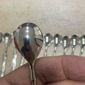 Vintage Silver 800 Coffee Spoon set 18 pc from Italy
